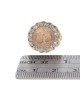 Dos Pesos Coin and Diamond Halo Filigree Ring in Yellow Gold